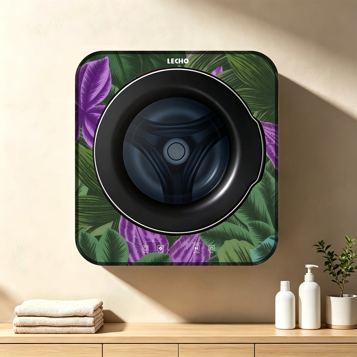 Wall-Mounted Washing Machine 2.5 kg – LECHO, Purple Tropic