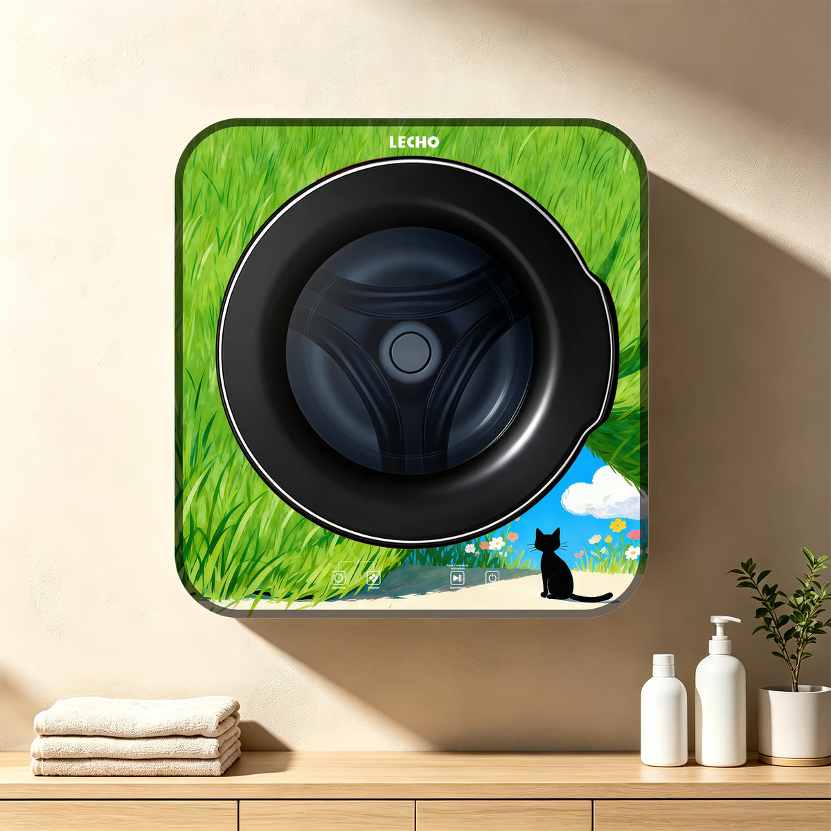 Wall-Mounted Washing Machine 3.0 kg – LECHO Cat in the Grass