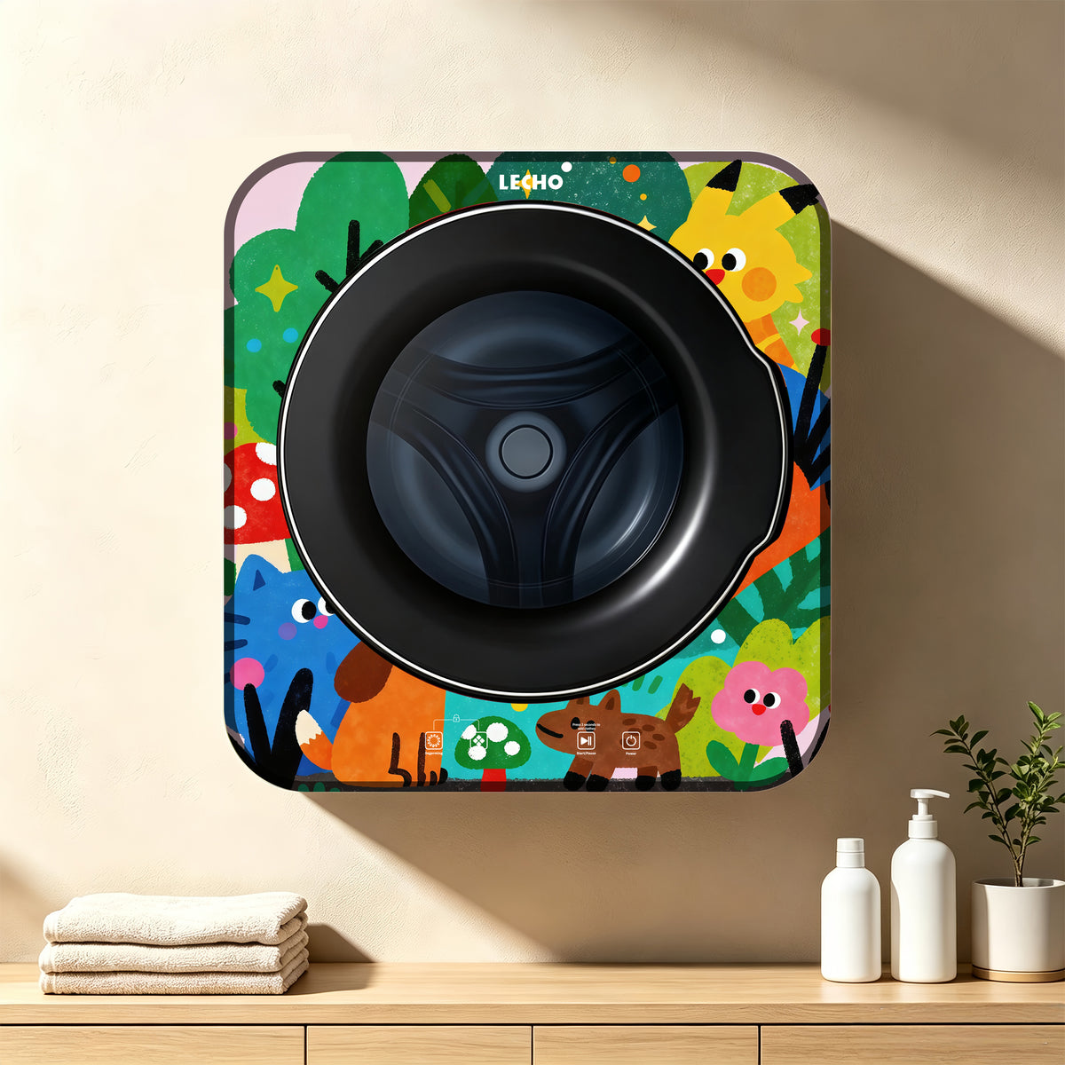 Wall-Mounted Washing Machine 3.0 kg – LECHO Happy Forest