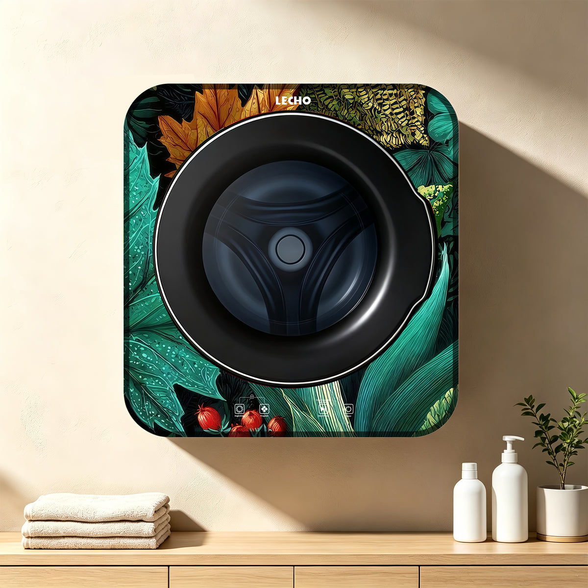 Wall-Mounted Washing Machine 2.5 kg – LECHO, Emerald Woods