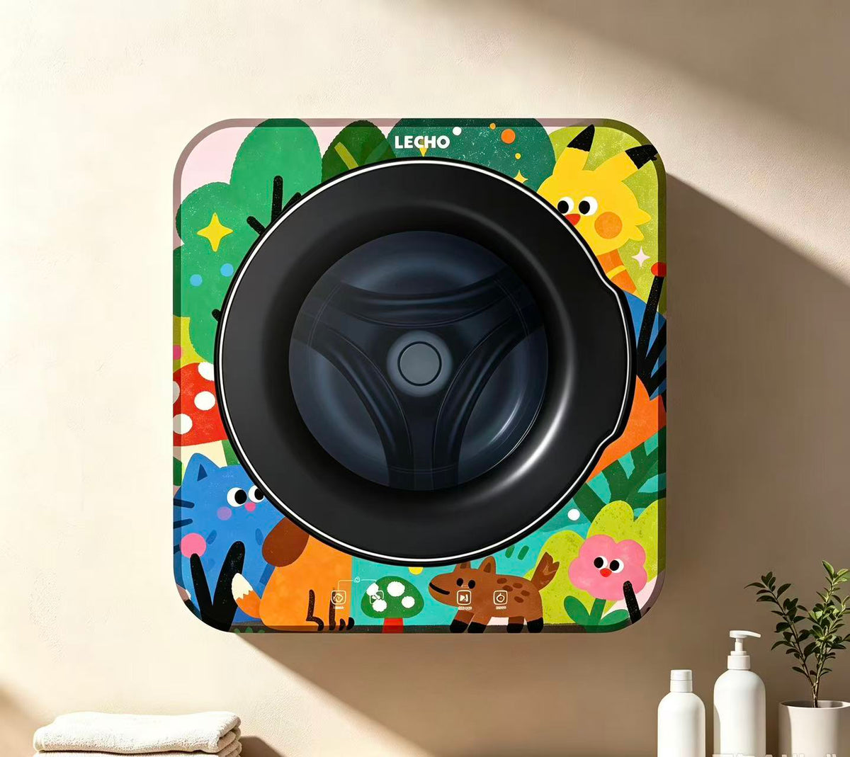 Wall-Mounted Washing Machine 3.0 kg – LECHO Happy Forest